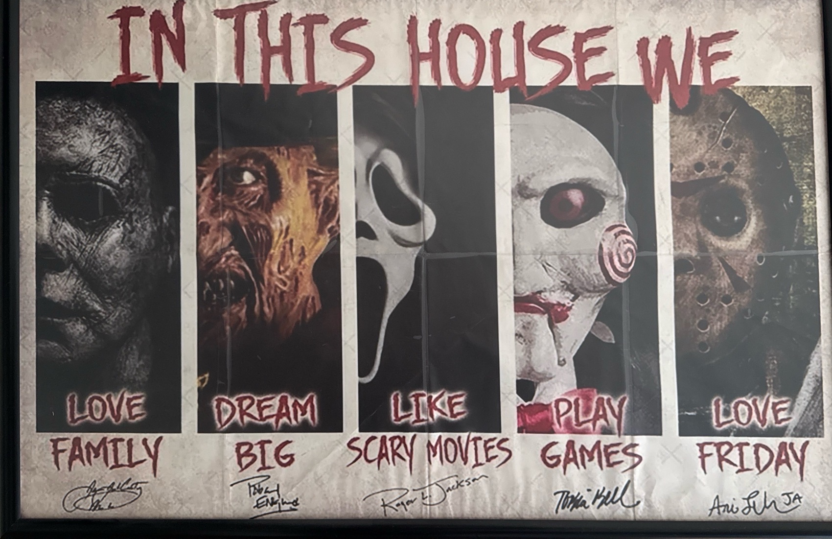 Horror franchises collage